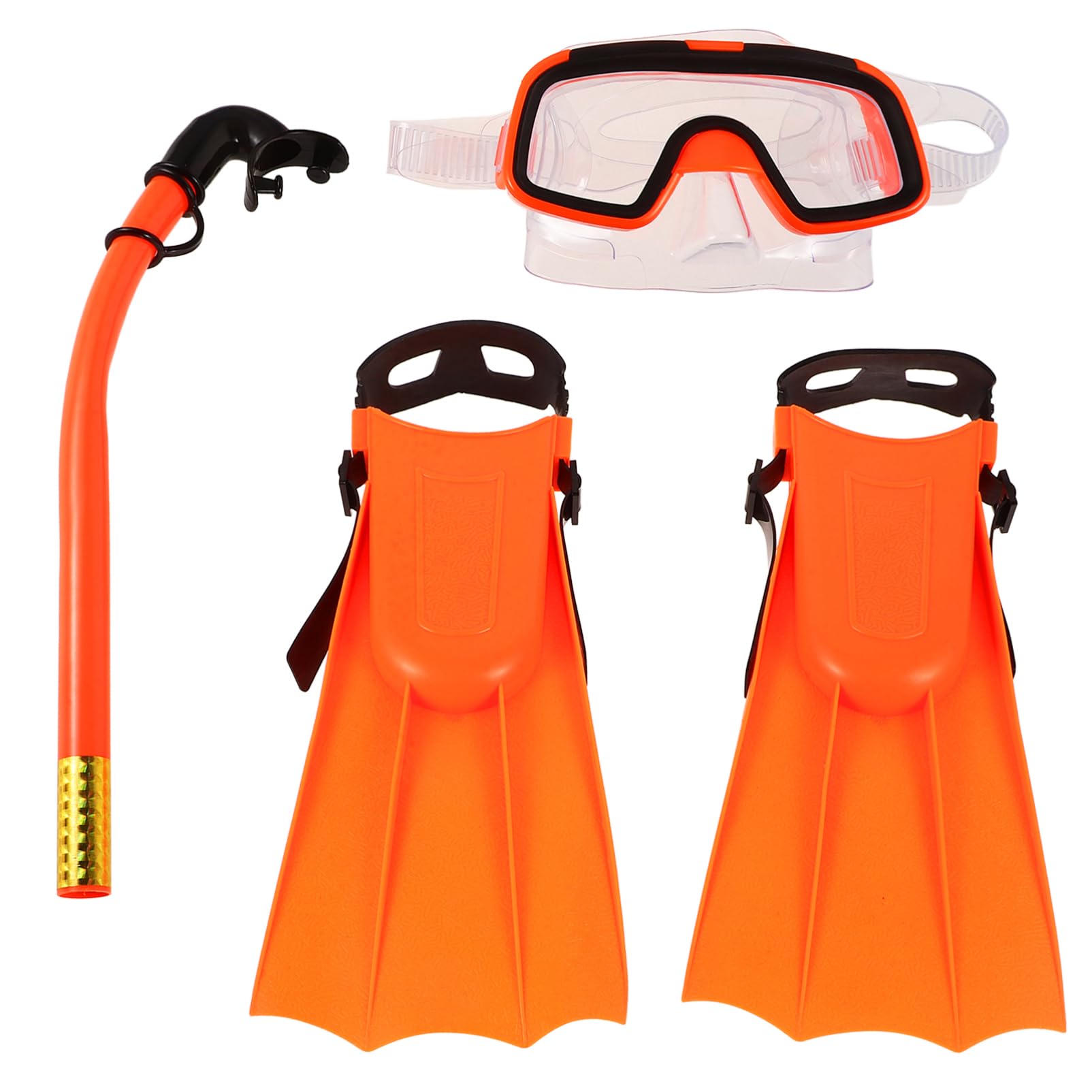 KOMBIUDA 1Set Compact Snorkeling Gear Set for Durable Swim Goggles Fins Breathing Tube for Comfortable Underwater Adventure Fog Leak Design for Young Explorers