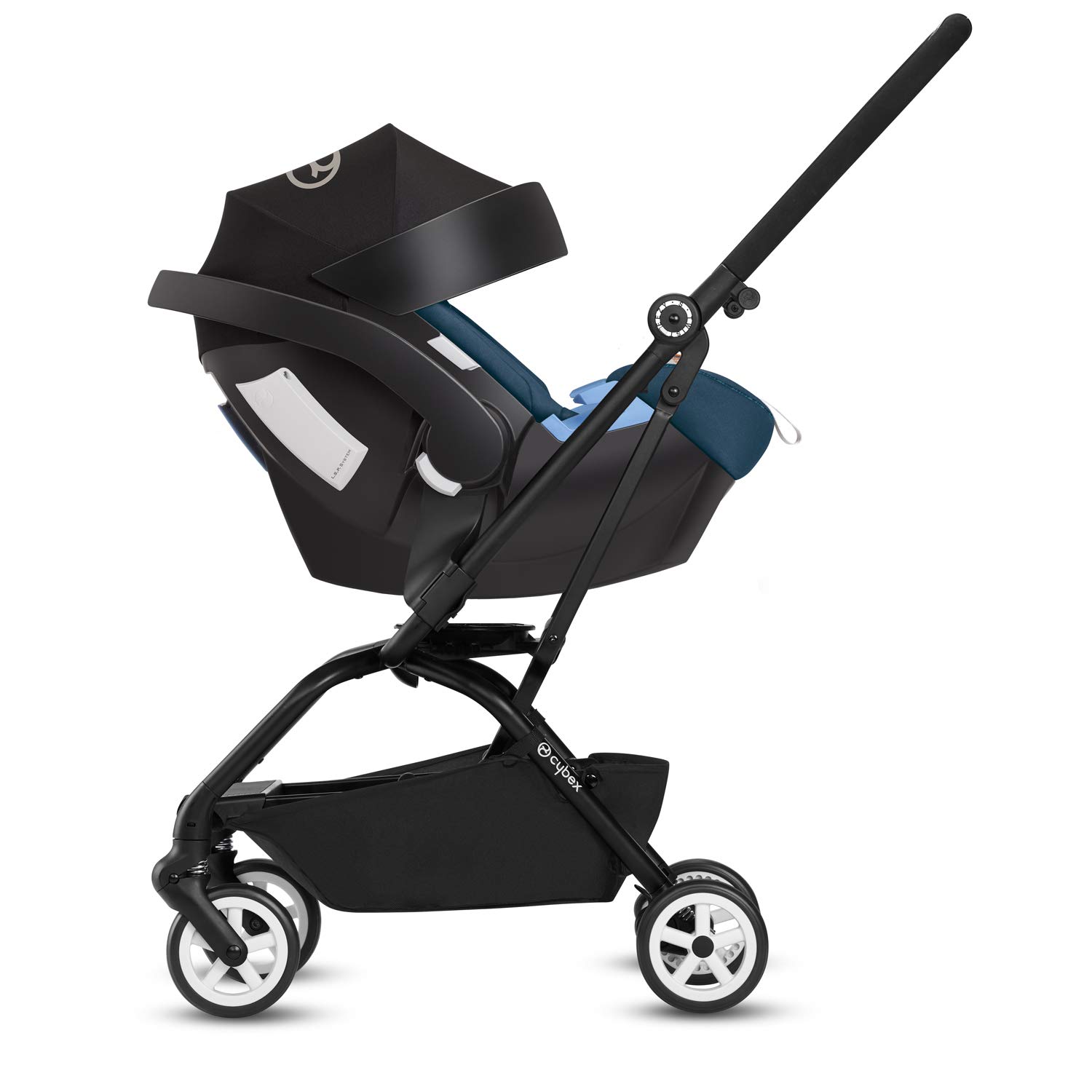 Cybex Gold Seggiolino Aton 5, Incl. Riduttore per Neonato, dalla Nascita fino a Ca. 18 Mesi, Max. 13 Kg, Premium Black