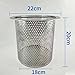 Stainless Steel Wire Mesh Filter Mesh Screen Basket Filter Barrel Flange Strainer for Floor Drain (18x20cm(5mm))
