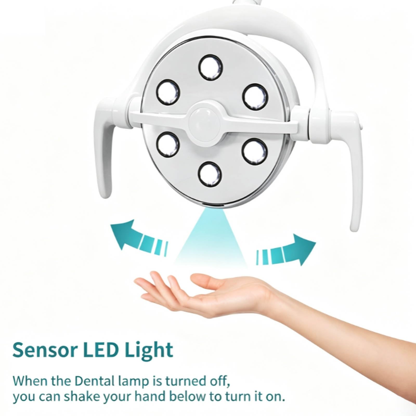Lampada operatoria da 15 W, Lampada per esami, Luce Senza Ombre con sensore | Lampada operatoria impianti 15W, lampada esami, luce senza ombre con 6 LED ad alta potenza per centri estetici(26mm)