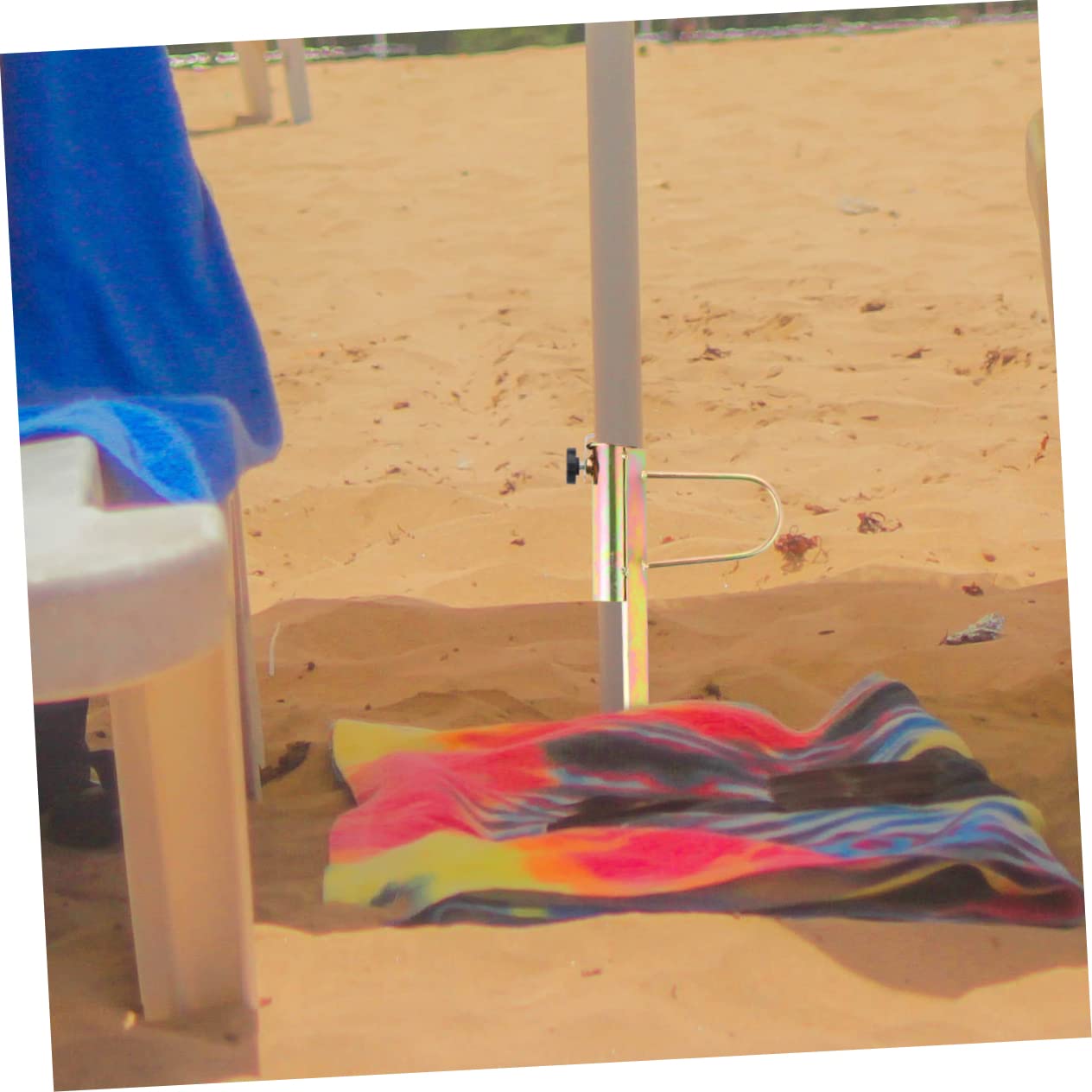Support De Parasol De Plage à Ancrage 5 Pointes - Base Lestée, Stabilisateur Pour Sable, Jardin, Camping