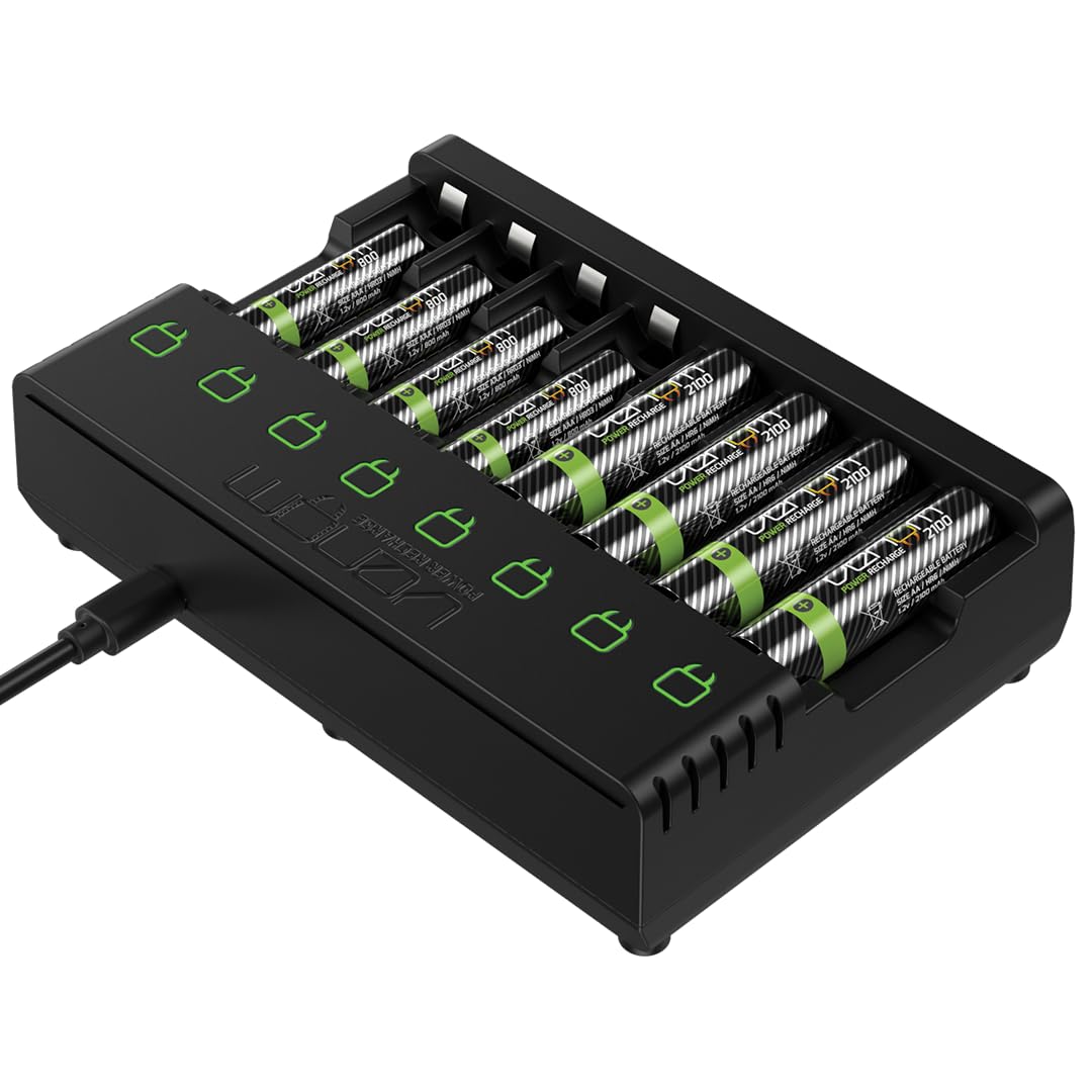 Venom Stazione di ricarica per batteria ricaricabile più 24 batterie AA 2100mAh