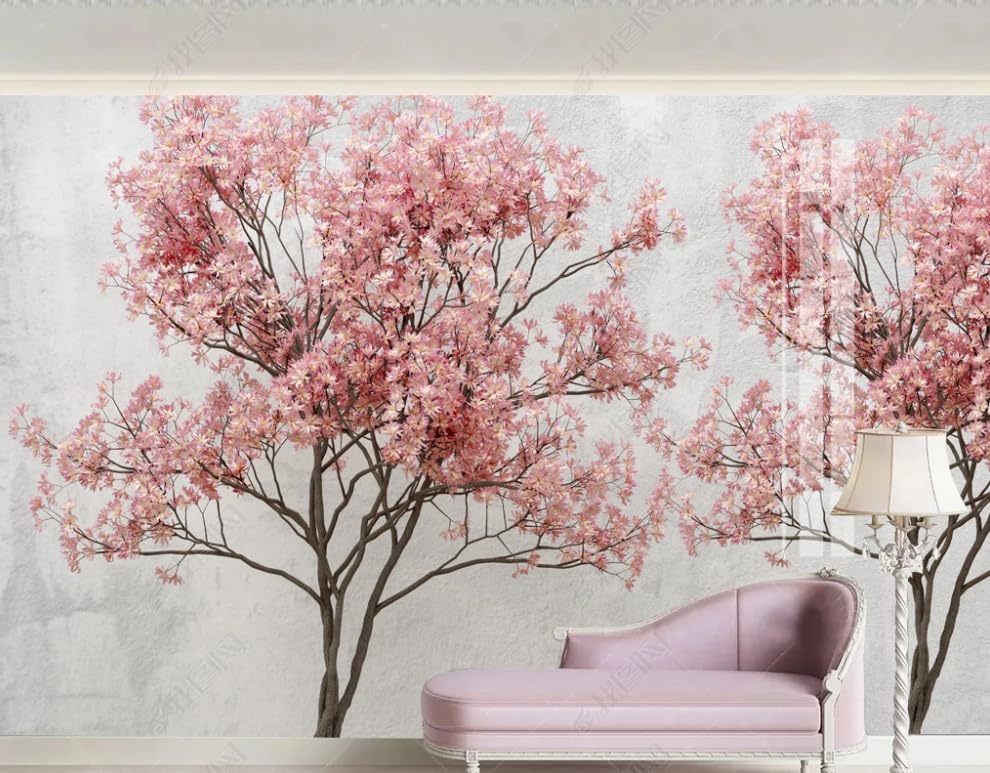 Poster géant mural arbre fleuri pour créer un salon zen et lumineux