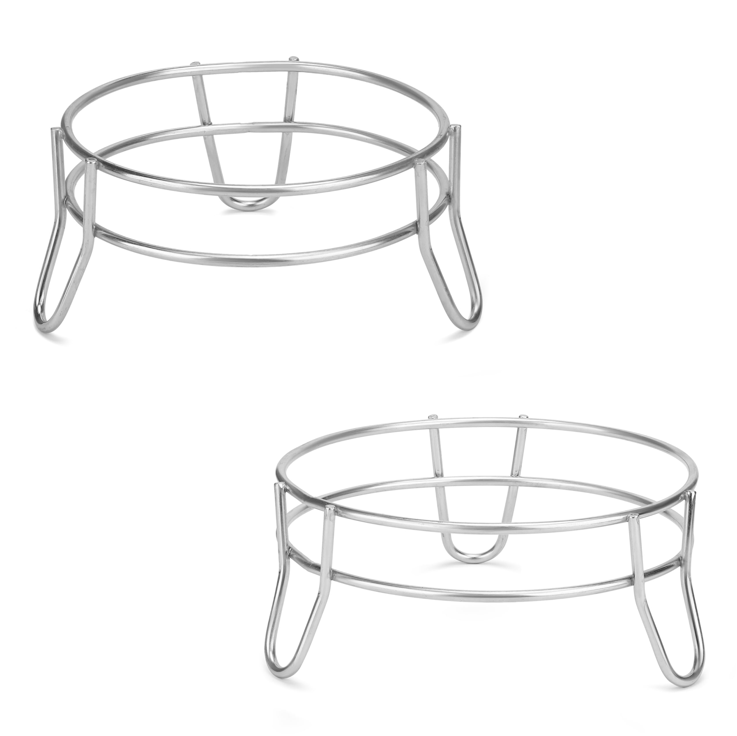 VK15 COLLECTION Stainless Steel Terracotta Water Dispenser Stand, Traditional Clay Pot with Tap, Water Pot and Round Surface Matka Stand Set of 2, Plant Stand-image-3