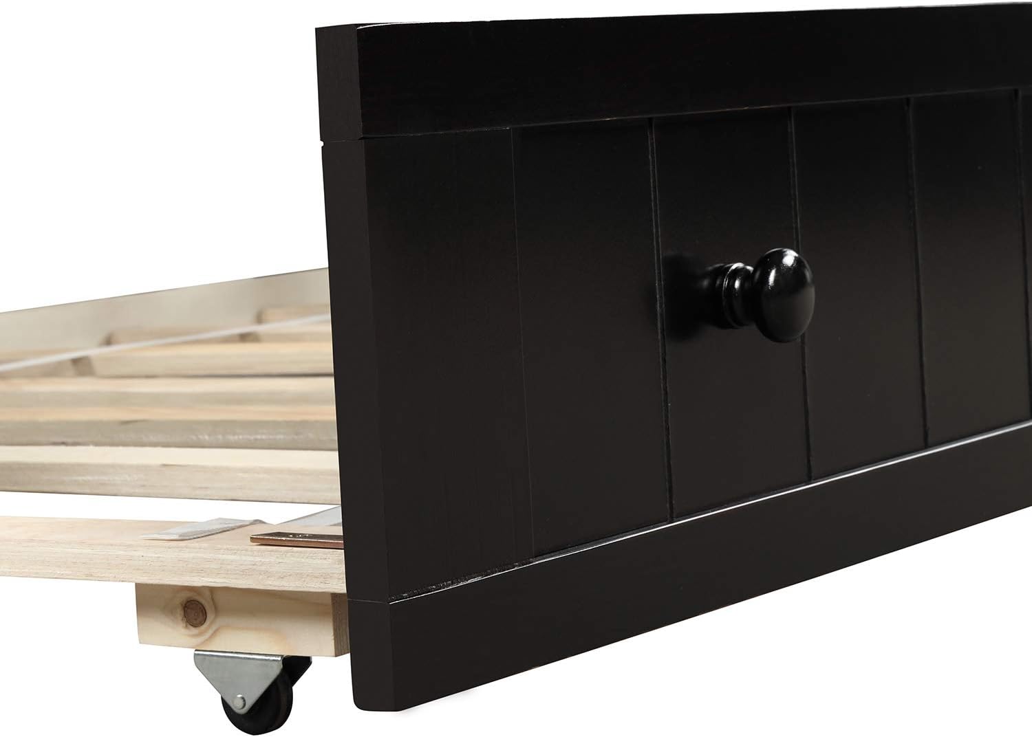 Close-up of a trundle wheel, demonstrating its mobility.