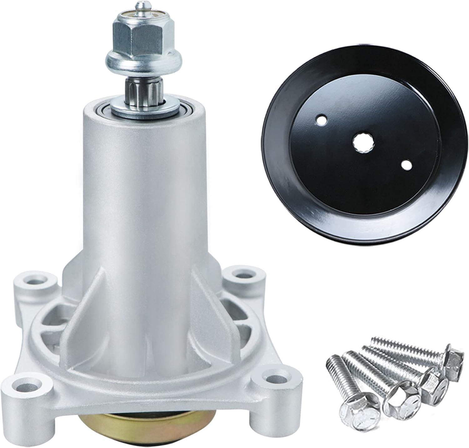 Aeagle 187292 Spindle Assembly with 197473 Pulley Replaces 532192870 532187292 Fits for Husqvarna YTH22V46 YTH24V48 YTH18K46 Craftsman 42" 46" YT3000 YT4000 (3 Pack)