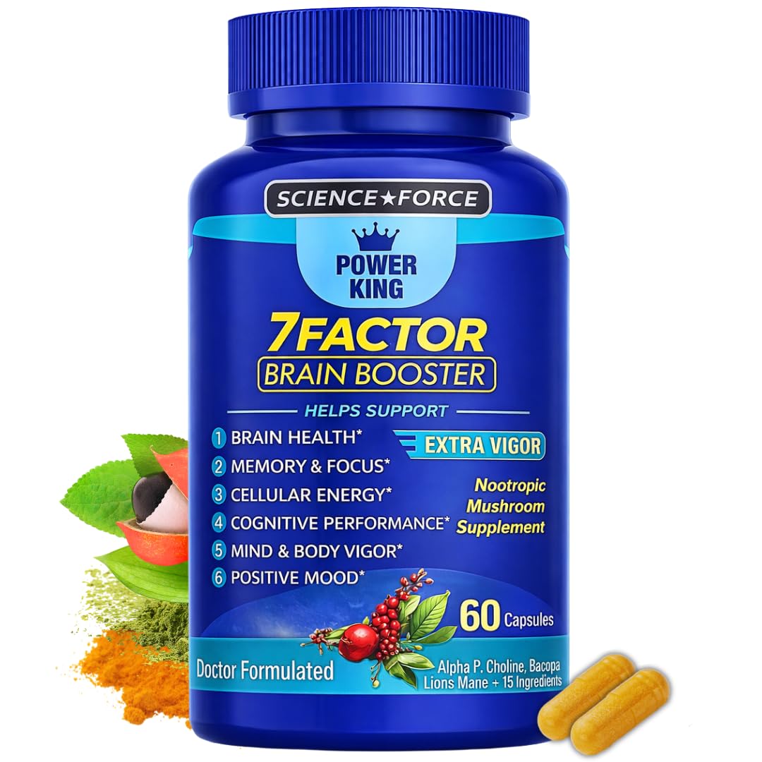 Brain Supplements for Memory & Focus - Nootropic Brain Health - Cognitive Performance, Clarity, Energy, Mental Vigor, Shilajit - Alpha Choline, Lion's Mane, Bacopa, 18 Premium Ingredients