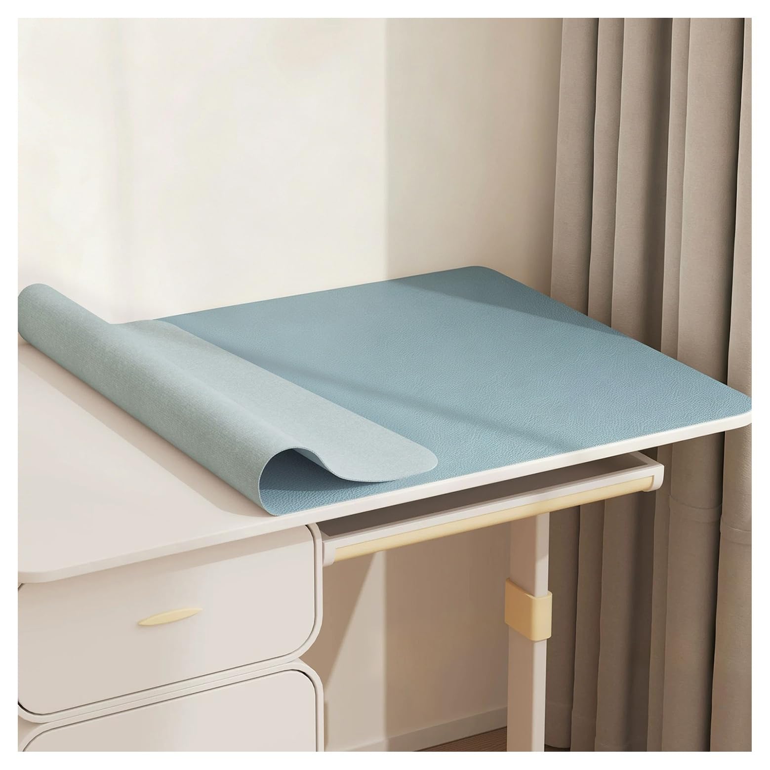 PU Leather Table Mat, Waterproof Oilproof Surface Desk Cover