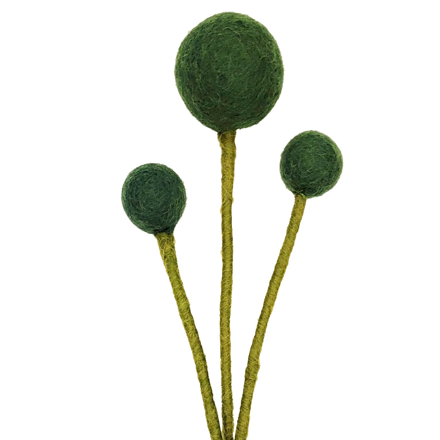 your castle Branch with white berries made of felt with flexible stem, approx. 30 cm