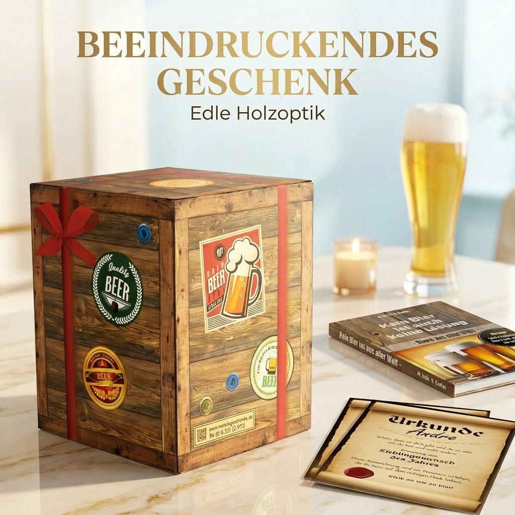 Geschenk für Männer "BIER AUS ALLER Welt" + Bier Geschenke Geburtstag