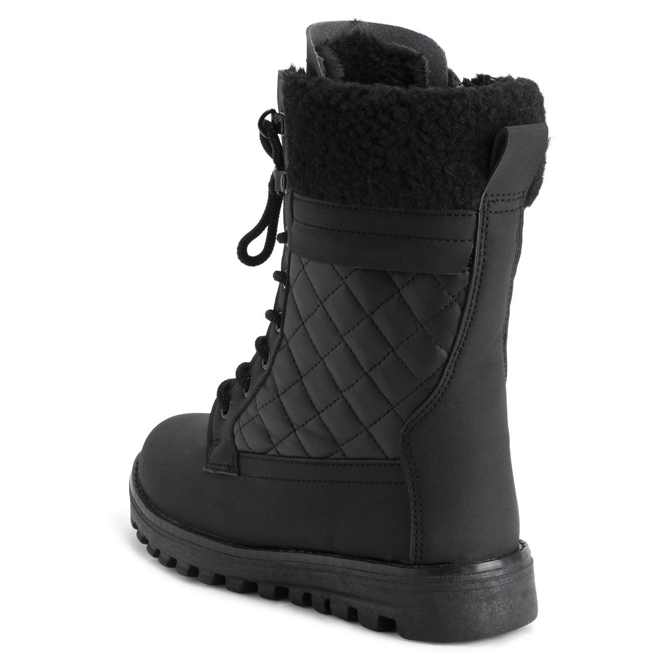 Polar Damen Schneestiefel – Mit Memory Foam, Außentasche & Innenreißverschluss – Wasserdicht, Warm & Rutschfest – Robuste Gummisohle mit Tiefem Profil