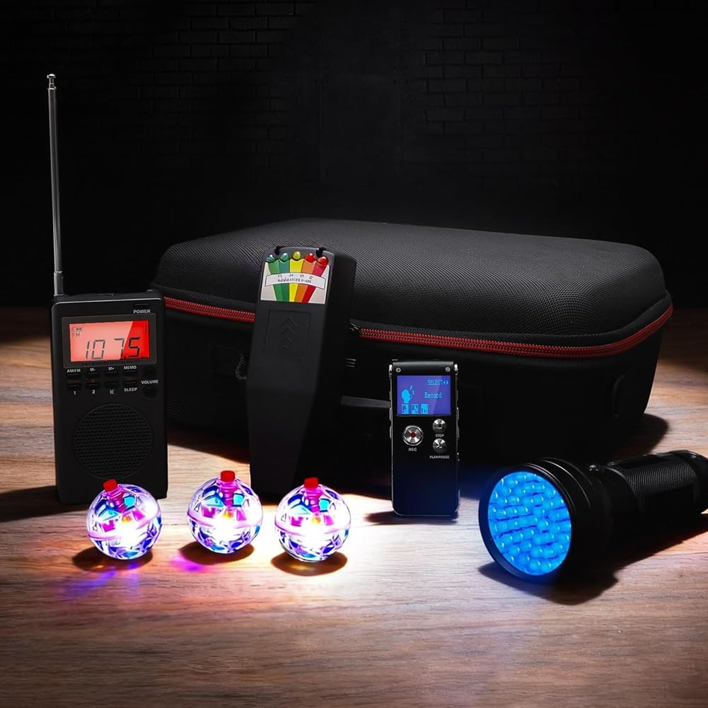 Für Anfänger und Ermittler, Komplettes Geisteruntersuchungs-Equipment-Bundle mit EMF-Meter - 8-Teiliges Geisterausrüstungsset Enthalten.