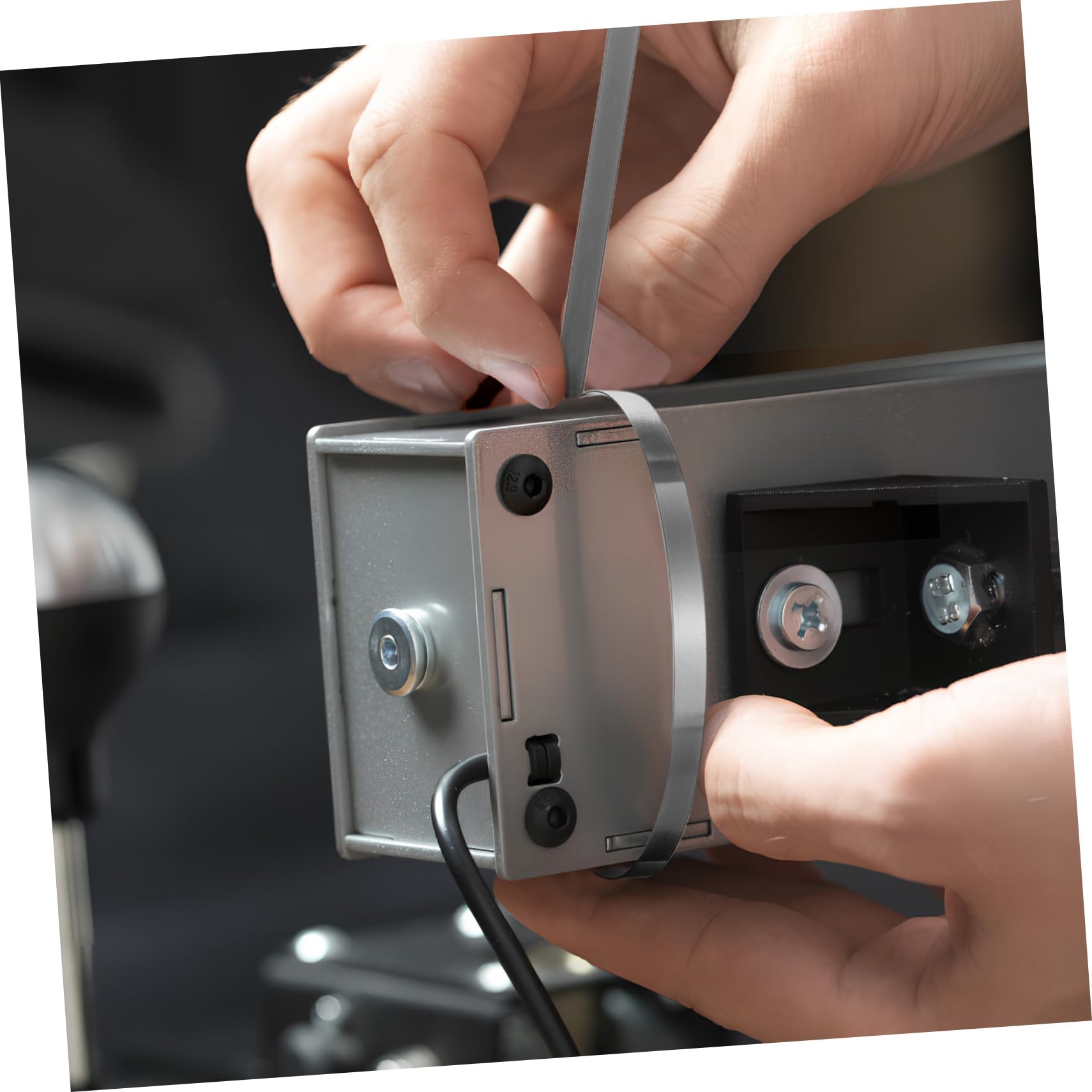 Mipcase Edelstahl Kabelbinder 500 Stück Selbstverriegelnd Robust und Bruchsicher für Fahrzeuge und Maschinen Silber 304 Edelstahl