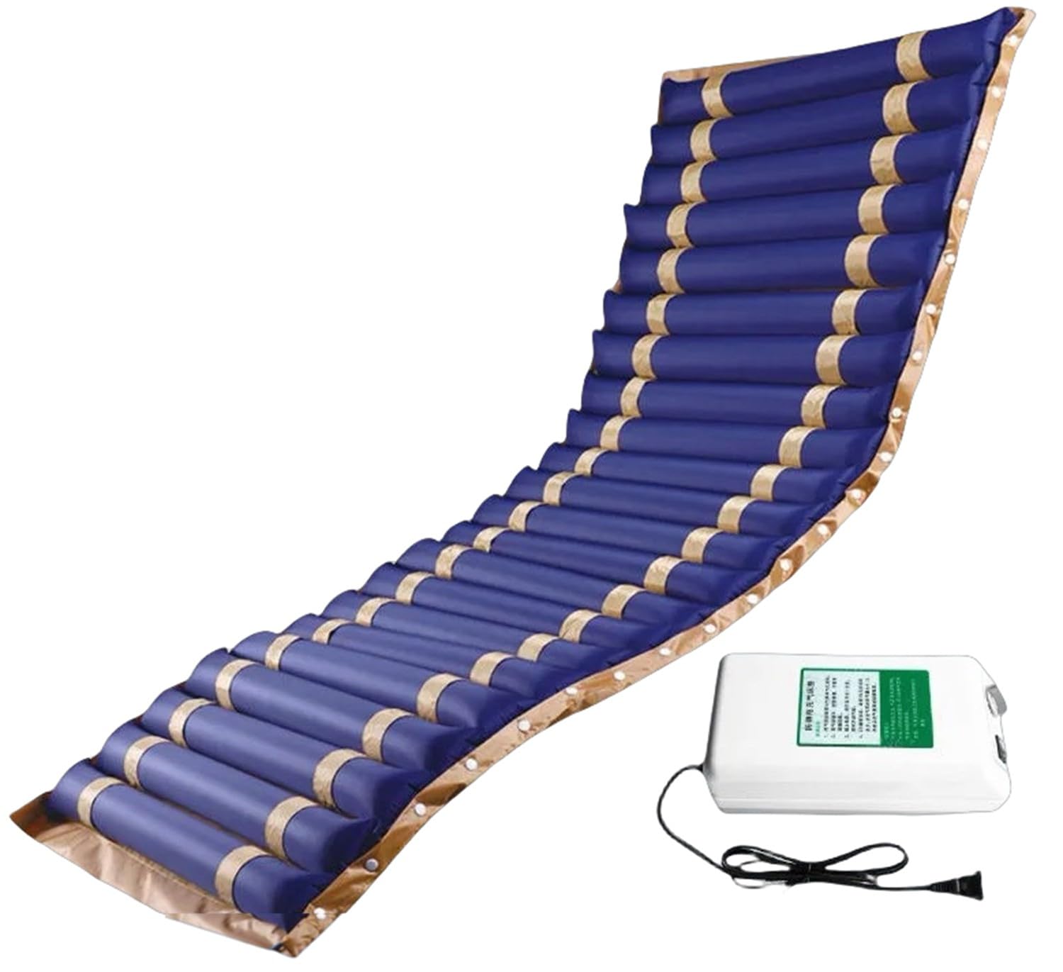Colchón Antiescaras De Aire Alternante, 195X90cm, con Compresor Silencioso, para Escaras Grado I, II y III, Colchón Antiescaras De Aire, para Aliviar La Presión