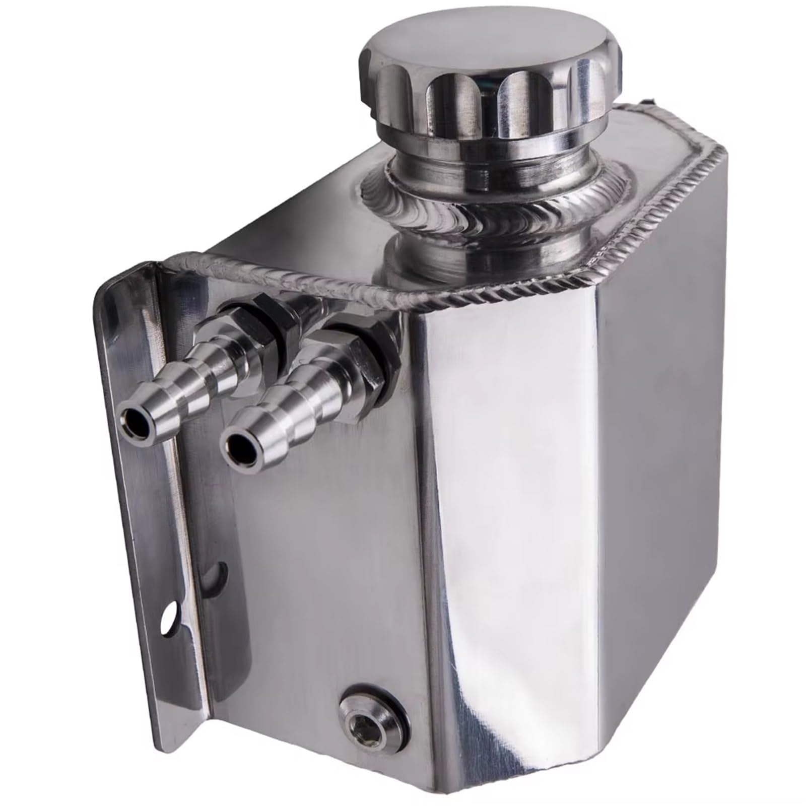 Réservoirs radiateur Réservoir Trop-Plein Liquide Refroidissement Aluminium 1 L Réservoir Reniflard Réservoir Refroidissement Réservoir Liquide Refroidissement Trop-Plein Radiateur 1000ml