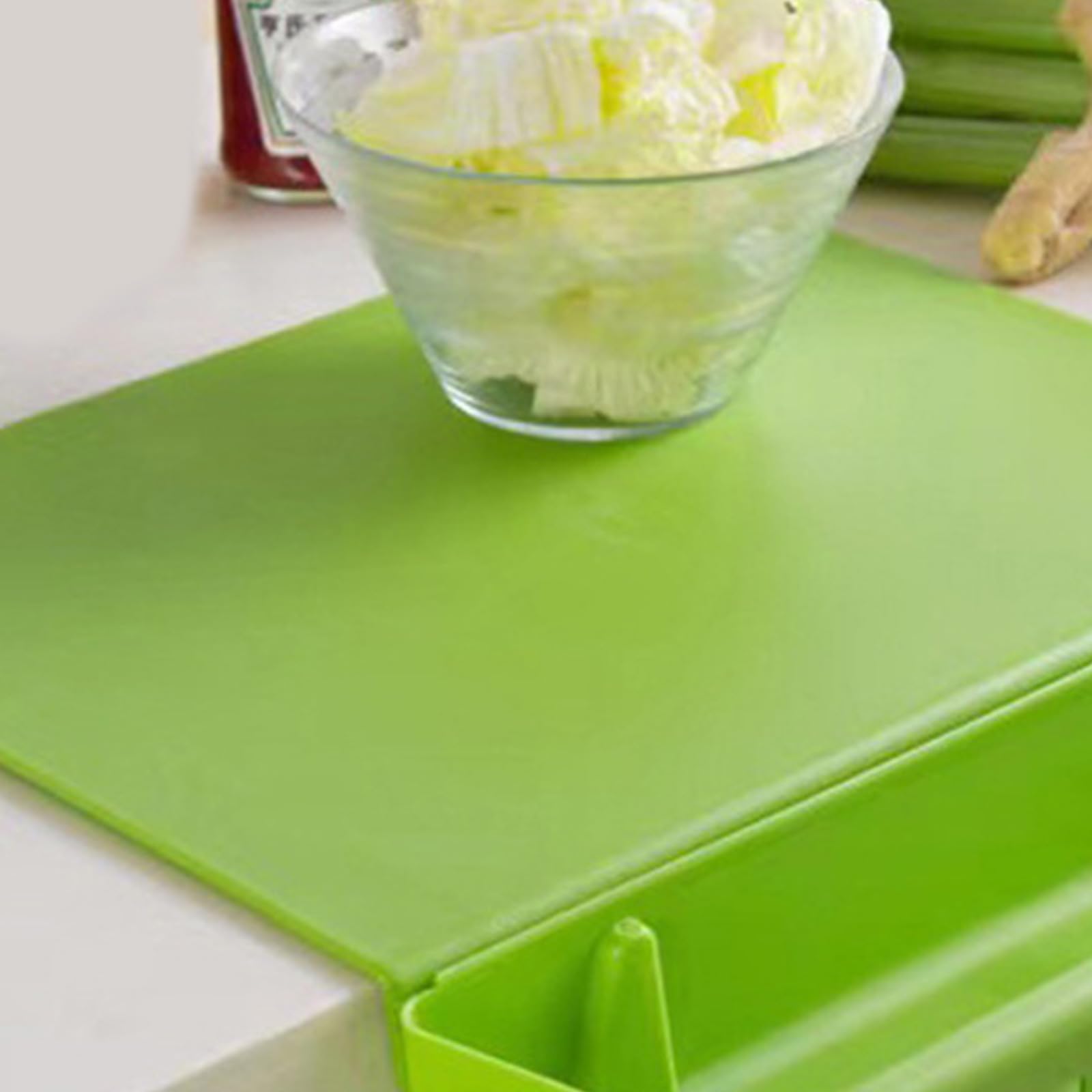 Tabla de cortar 2 en 1 con bandeja, tabla de preparación de