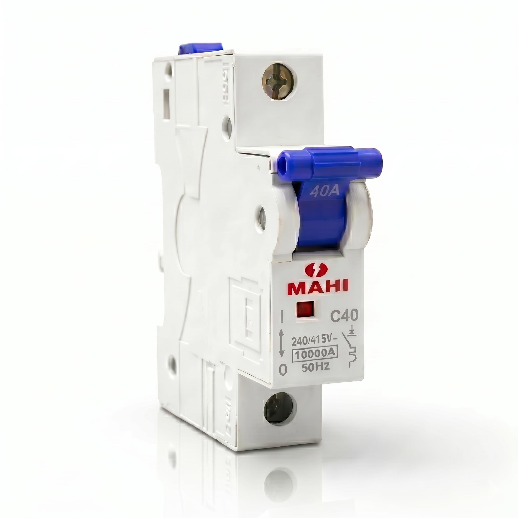 MAHI 40A Single Pole MCB, C Curve Miniature Circuit Breaker with 40A Breaking Capacity, Overload & Short Circuit Protection, Durable Polycarbonate Housing, for Residential & Industrial use-image-22