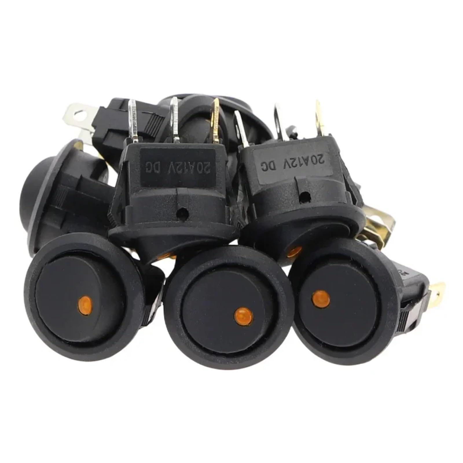 Interrupteur LED Jaune 12V Réparer Commande Tableau de Bord Voiture
