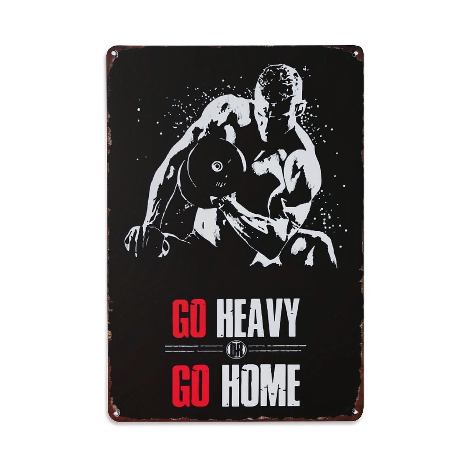 Jdfenggu Vintage Go Heavy Or Go Home Retro Metal Tin Sign, Decor Art Poster For Bar, Home, Man Cave, Kitchen, Laundry Room Gift 8X12inch