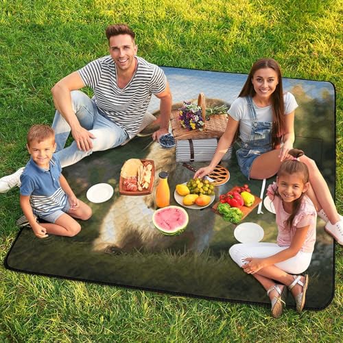 Couverture de plage lapin zippée imperméable et bâche de camping pliable pour extérieur - 8