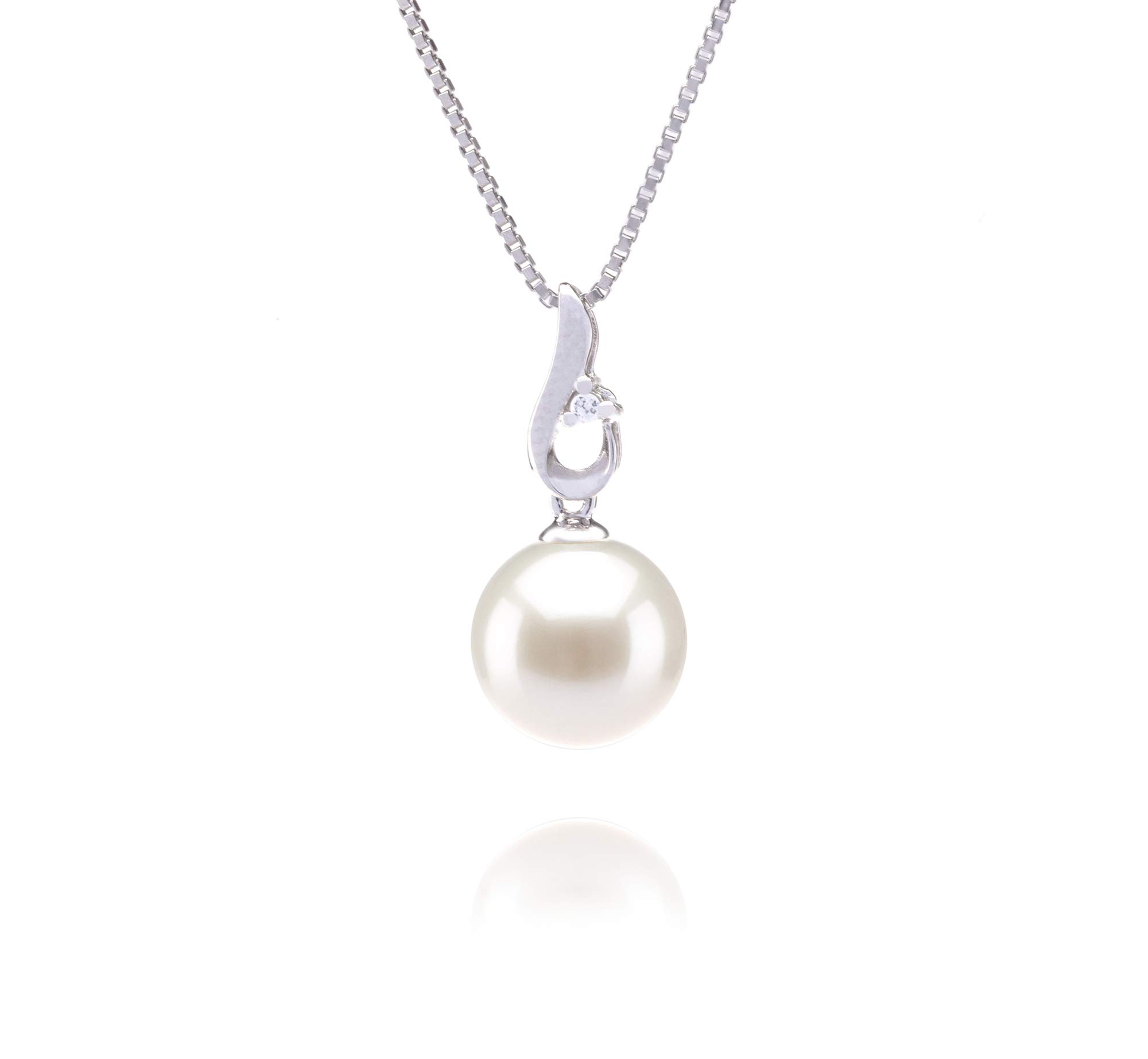Courtney White 9-10mm AAAA Quality Freshwater 925 Sterling Silver Cultured Pearl Pendant For Women
