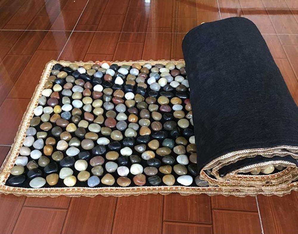 MU Stuoia di yoga di massaggio di riflessologia di ciottoli di sanità del ciottolo di massaggio naturale portatile dei ciottoli