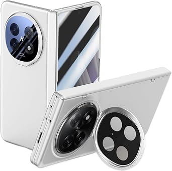 Case for Oppo Find N5, Shockproof and Drop-Proof, Sturdy and Durable, Camera and Hinge Protection, Built-in Screen Protector and Bracket for Find N5,Silver
