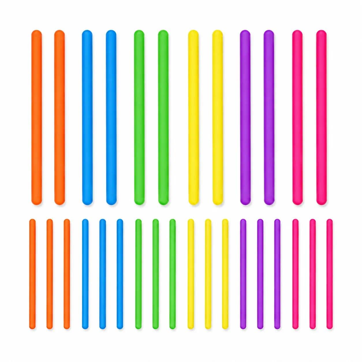 30PCS Stretchy Fidget Toys, 18cm & 24cm Soft Rubber Noodle Strings