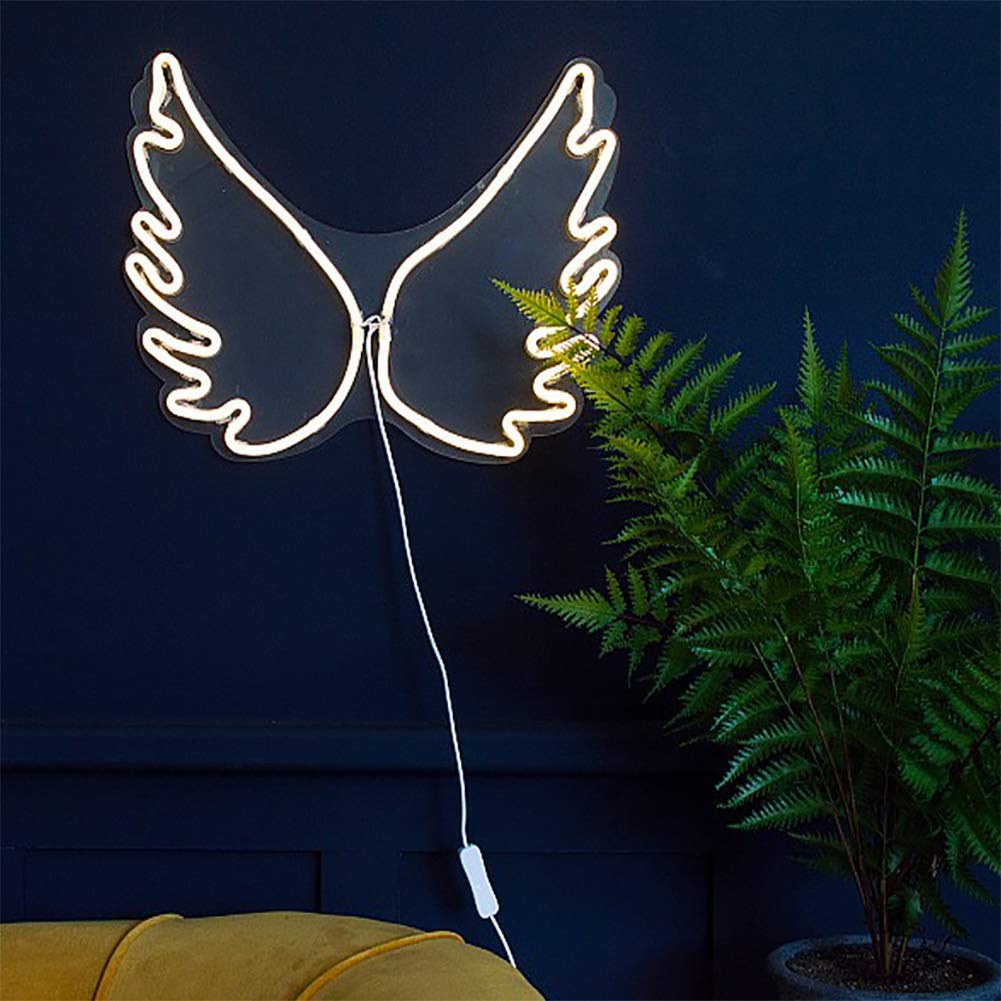 مصباح Led النيون ذو الفراشة البيضاء بجناح الفراشة Led مصباح 4 وات مقاوم للماء للجدران النافذة المتجر البار فندق مثالي لإضاءة عيد الميلاد 45 سم 34 سم 1 4 سم Amazon Ae الإضاءة