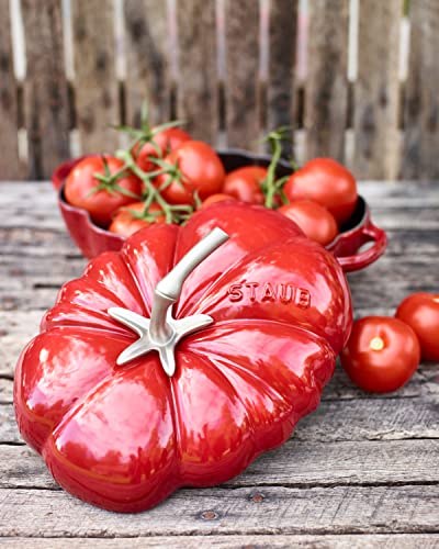 STAUB-Cast-Iron-Dutch-Oven-3-qt-Tomato-Cocotte-Made-in-France-Serves-2-3-Cherry