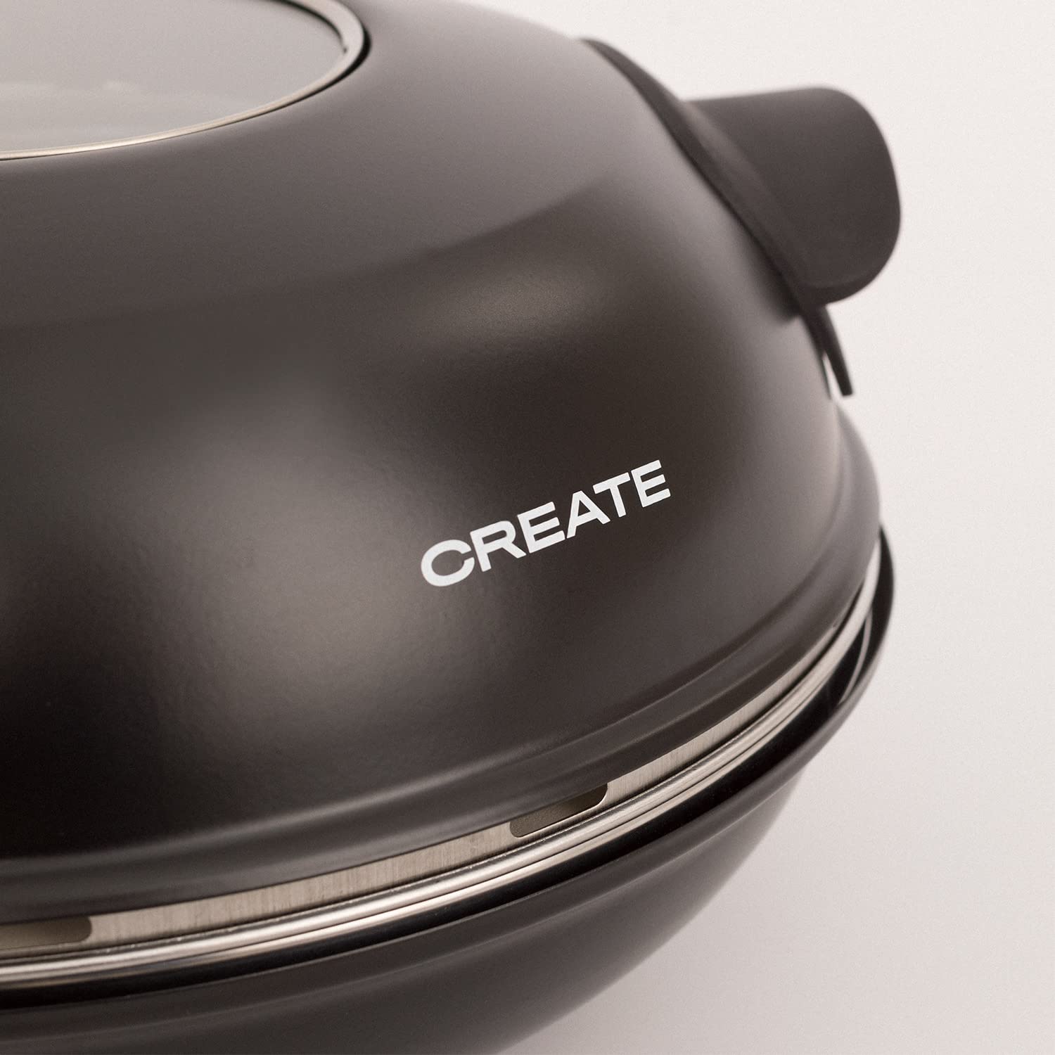 CREATE/PIZZA MAKER/Four à pizza électrique noir/Base en pierre spéciale pour la cuisson des pizzas, 31 CM de diamètre, 1200 W, température jusqu'à 350°, niveaux de puissance 5, arrêt automatique
