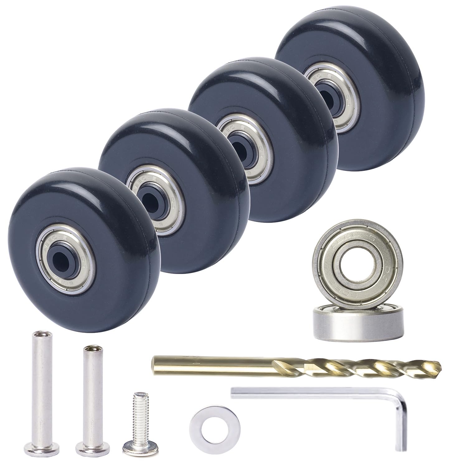 FLIHONST 50mm Suitcase Luggage Wheels Replacement Kits with Precision Ball Bearing for Travel Caster Suitcase