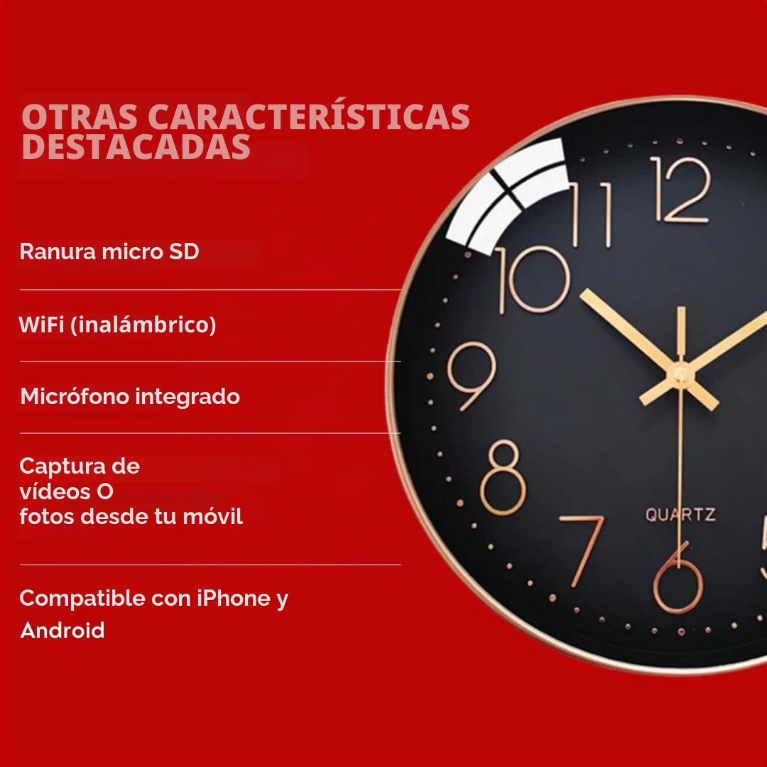 Reloj de cámara espía 4K WiFi genérico