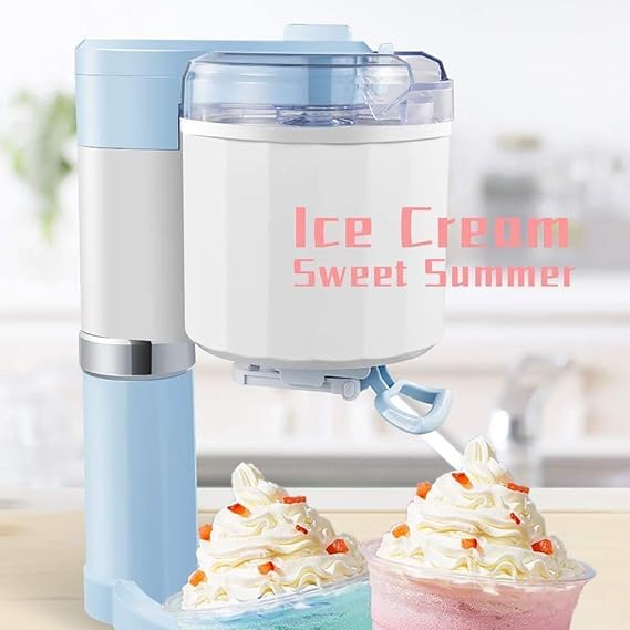 Automatic Desktop Ice Cream Maker - Portable Soft Serve & Frozen Yogurt Machine, Mini Fruit & Dairy-Free Ice Cream Maker for Homemade Healthy Treats
