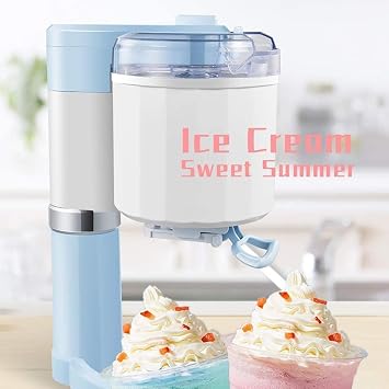 Automatic Desktop Ice Cream Maker - Portable Soft Serve & Frozen Yogurt Machine, Mini Fruit & Dairy-Free Ice Cream Maker for Homemade Healthy Treats