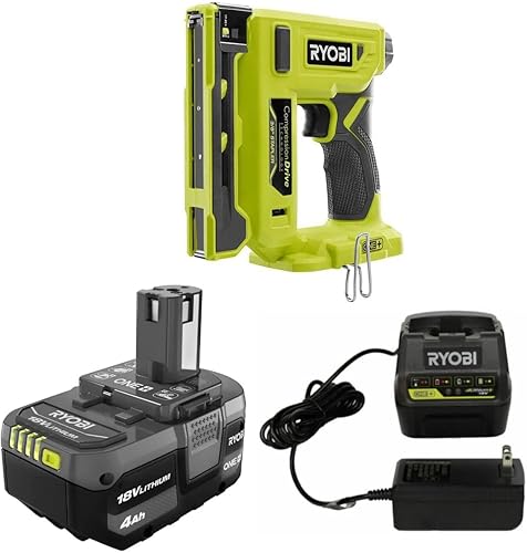 RYOBI ONE+ - Unidad de compresión inalámbrica de 18 V de 3/8 pulgadas. Kit de grapadora de corona con batería de 4.0 AH disponible en Yaxa Guatemala