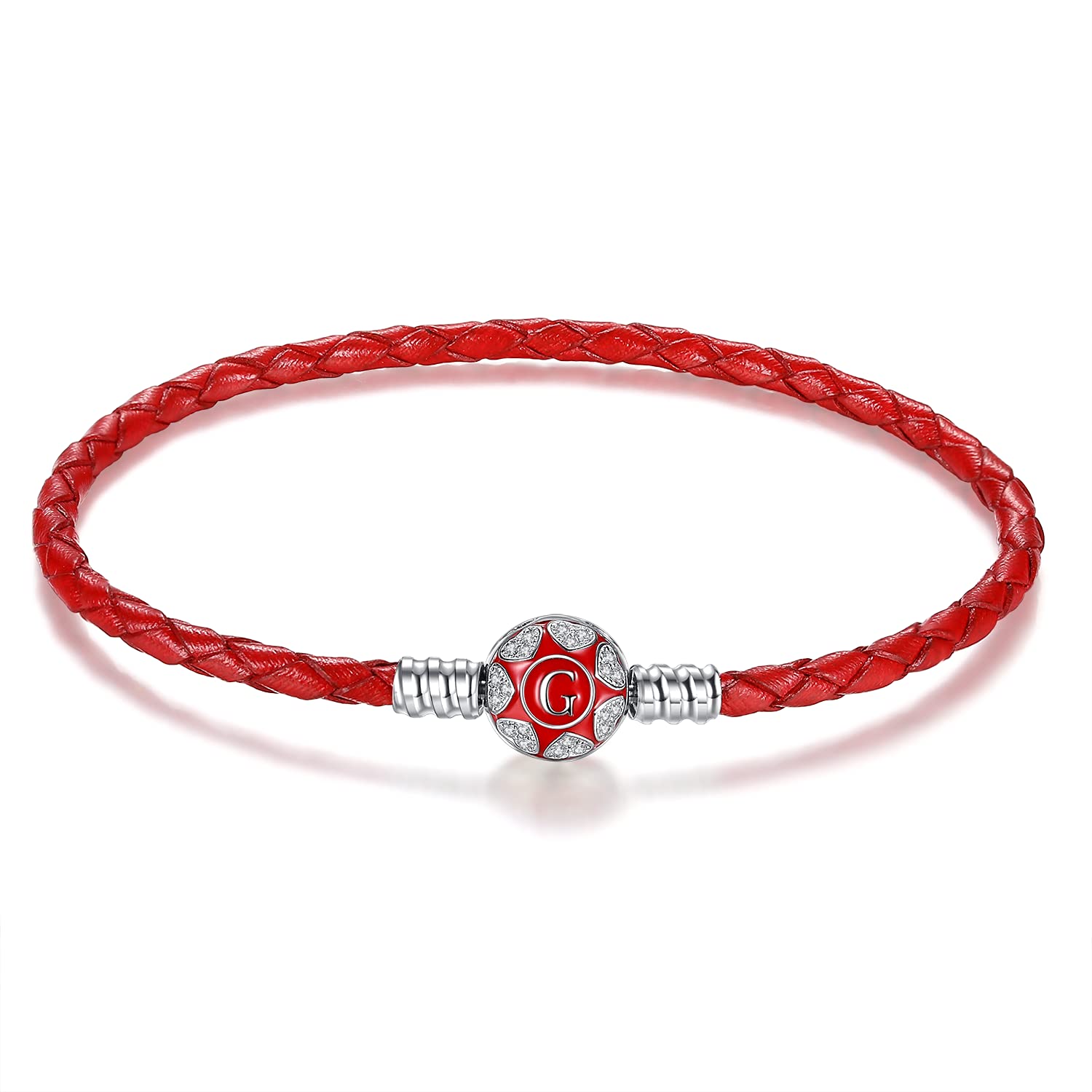 GDDX Leather Charm Bracelet Women Men 925 Sterling Silver Snake Chain Bangle Barrel Clasp Jewelry Fit Europe Charm