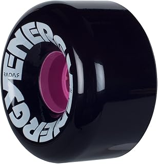 Radar Wheels - Energy 65 - Roller Skate Wheels - 4 Pack of 78A 35mm x 65mm Quad Skate Wheels | Black