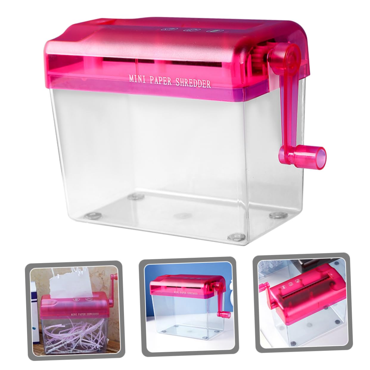 Happyyami Trituradora Manual De Papel Resistente y Compacta para Oficina y Hogar Trituradora Pequeña Portátil Sin Electricidad Accesorio Práctico De Mano para Uso Diario