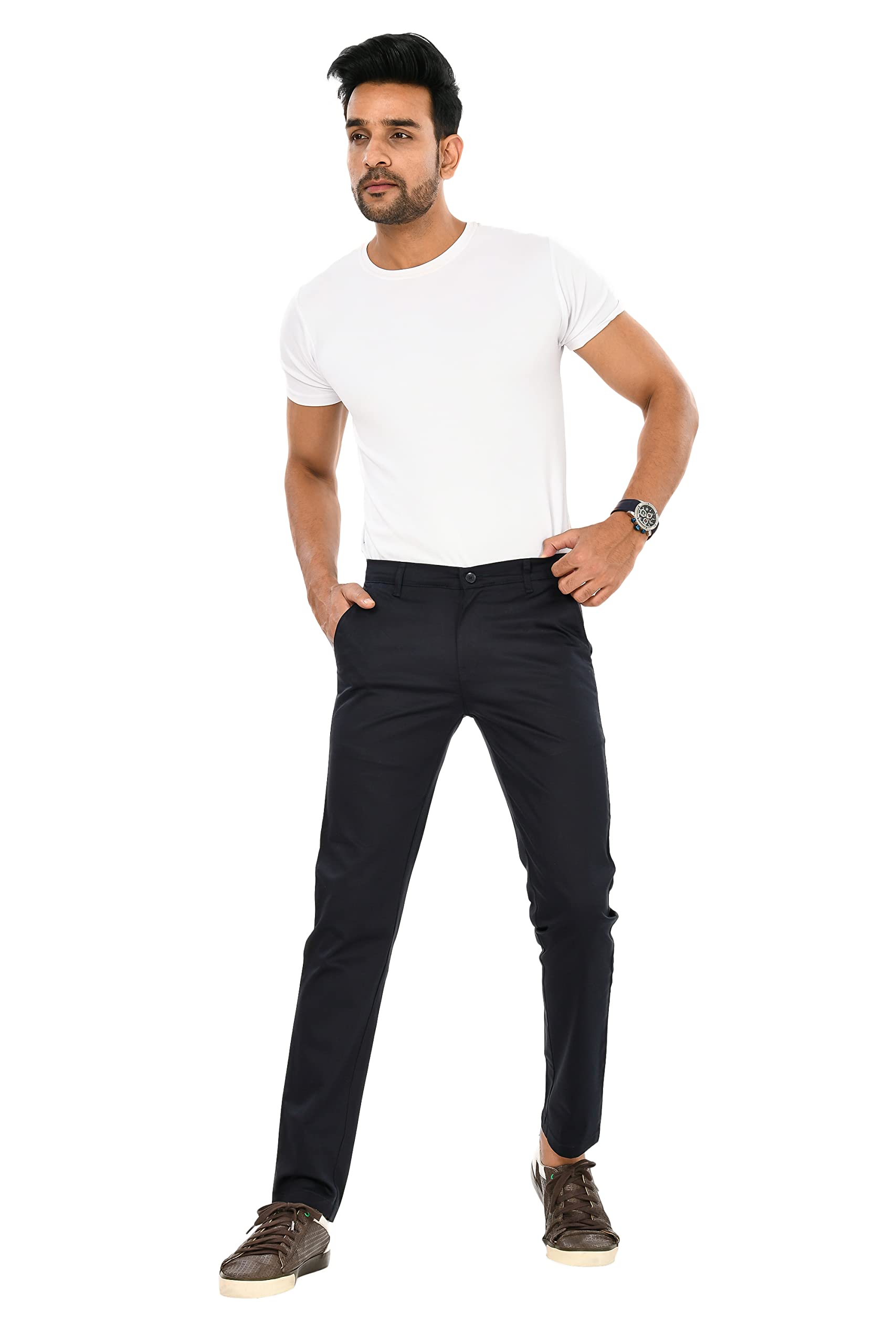 Franko RogerMen Slim FIT Solid Chinos