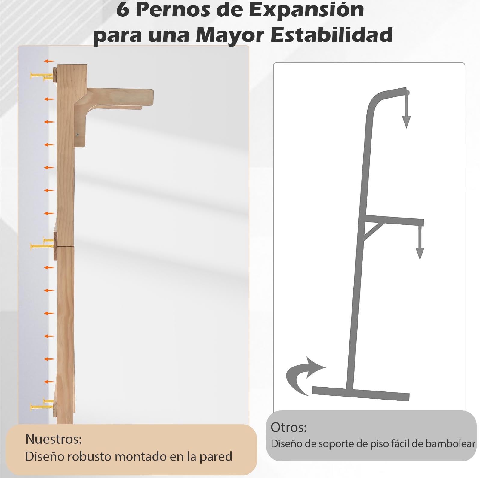 GYMAX Espaldera de Madera con Barra de Dominadas de Altura Ajustable, Estructura de Escalada de 195 x 80 cm para Adultos y Niños, para Fisioterapia, Gimnasia, Fitness, Soporta hasta 100 kg