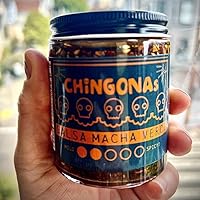 Vista 6 de CHiNGONAs Salsa Macha Verde - Salsa crujiente de chile mexicano gourmet a base de aceite, vegana y sin gluten, aceite de chile crujiente, 6 onzas
