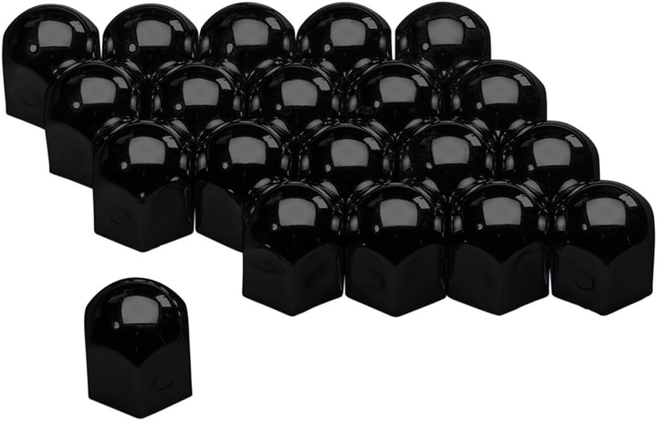 19mm Wheel Nut Bolt Covers Caps Black Set Of 20 Amazon.co.uk Automotive