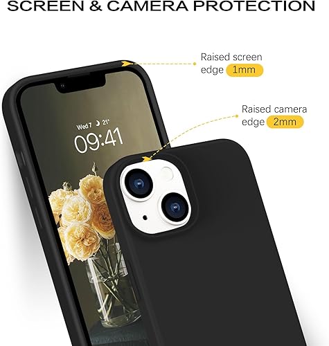 Miniatura 74 de BENTOBEN Compatible con iPhone 14, silicona líquida de gel de goma, forro de microfibra, parte trasera dura, a prueba de golpes, funda protectora