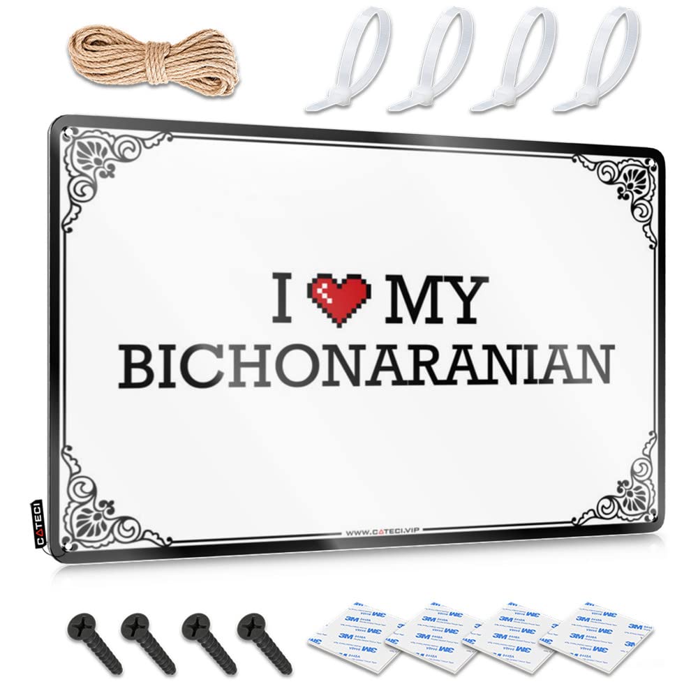 Tin Metal Sign Patriotic Roll Home Decor - I Love My Bichonaranian Accessory Rustic Style Artwork For Clearance(30X40CM)