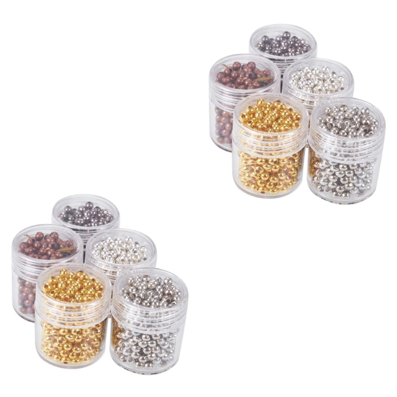 Perlas redondas mixtas NUOBESTY en botellas para diseñar collares y pulseras en casa