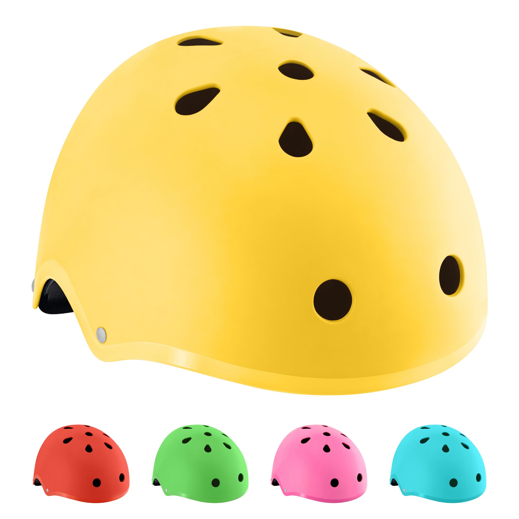 Hornit Kids Bike Helmet | Kids Helmet | Child Bike Helmet | Bike, Skateboard, Skating & Scooter Helmet | BMX Helmet Kids | Toddler Bike Helmet | Multi-sport Helmet | (Small, Hammer Yellow)