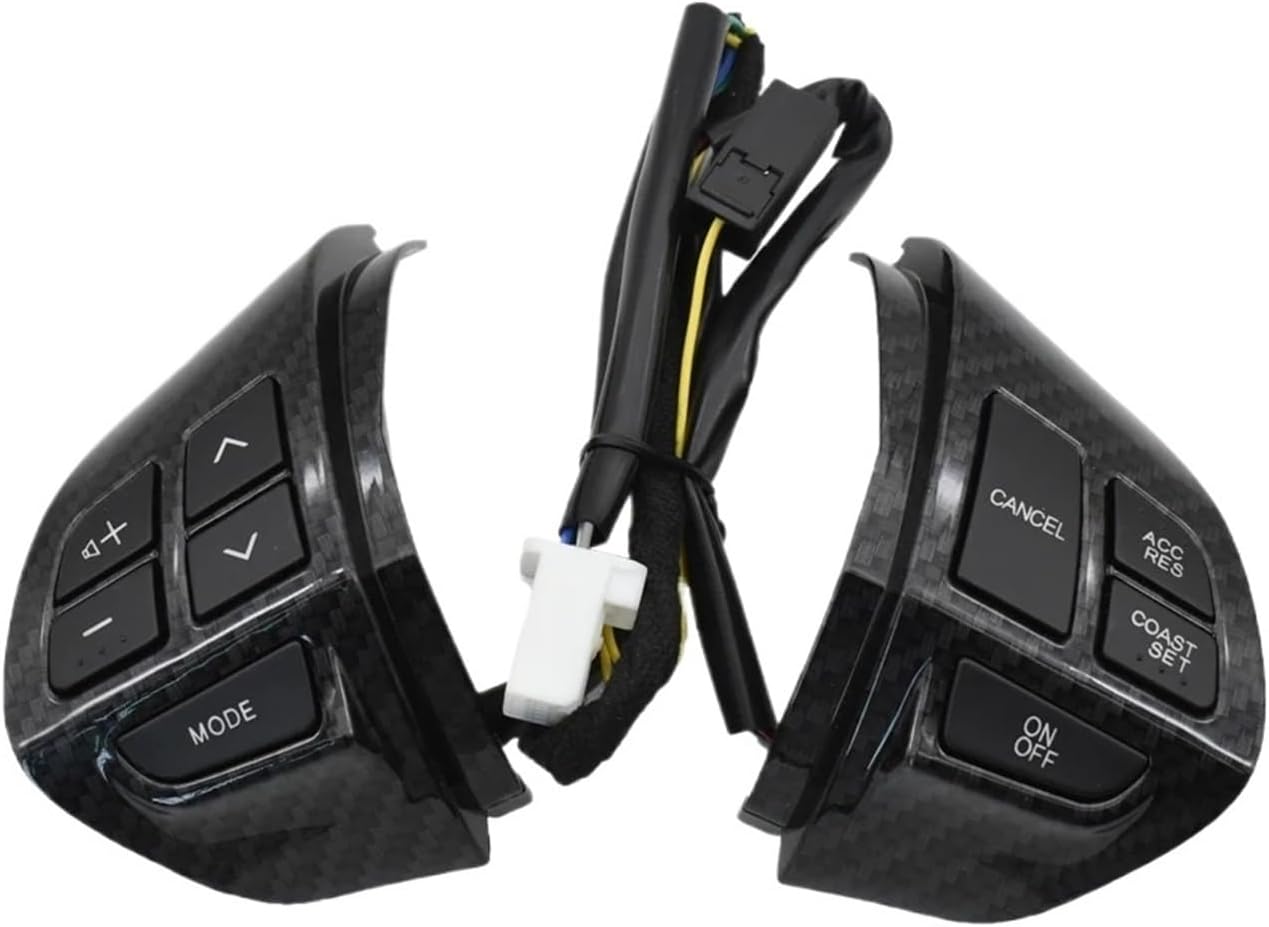 Multifunction Steering Wheel Button Cruise Control Switch (4 Colors Available) Fit for Mitsubishi Lancer Outlander ASX 2007-2011 Steering Wheel Accessories(Black)