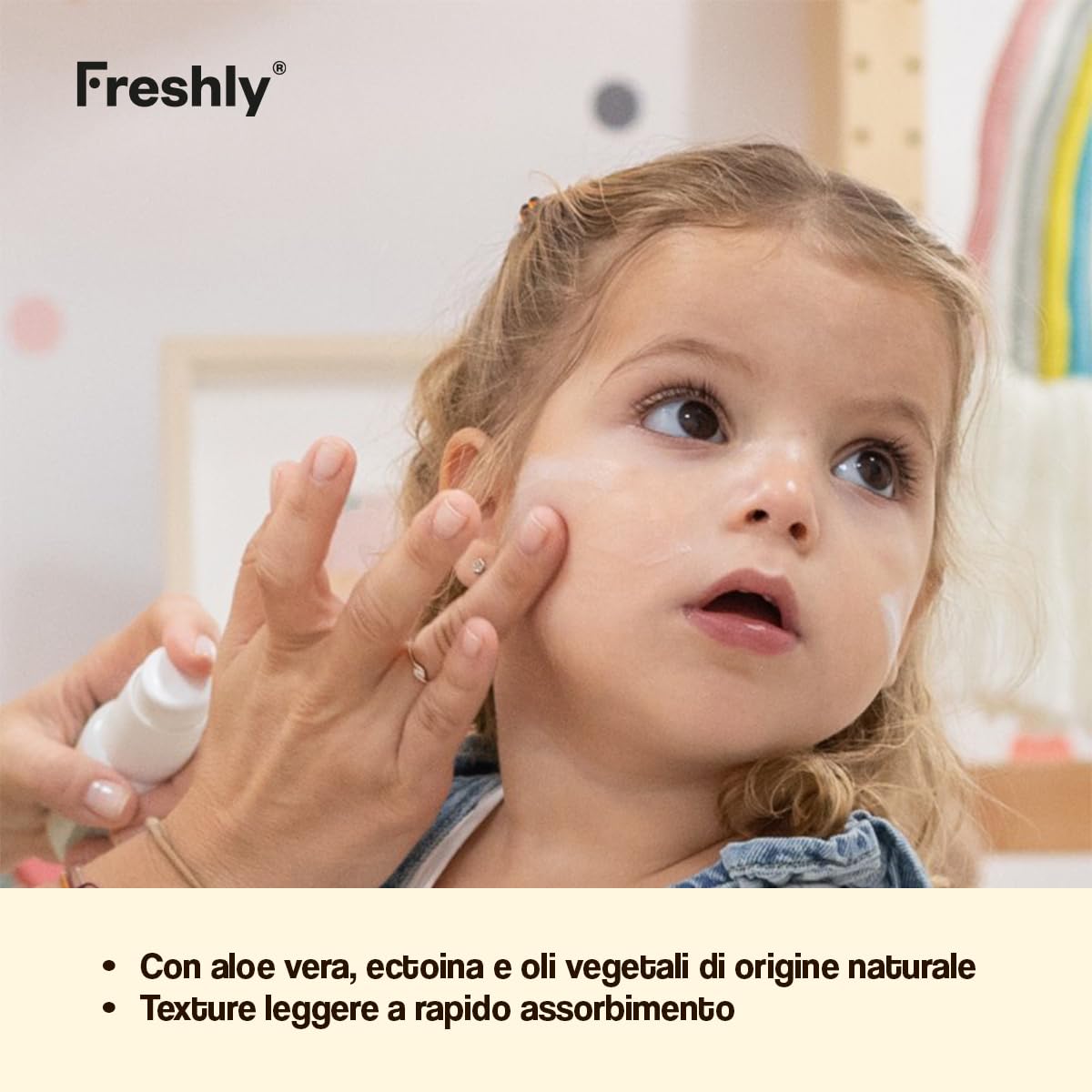 Freshly Cosmetics | Calming Sunflower + Sweet Apple Pack | Crema Viso 50 ml + Crema Corpo 400 ml | Routine Idratante per Neonati e Bambini con Pelle Sensibile