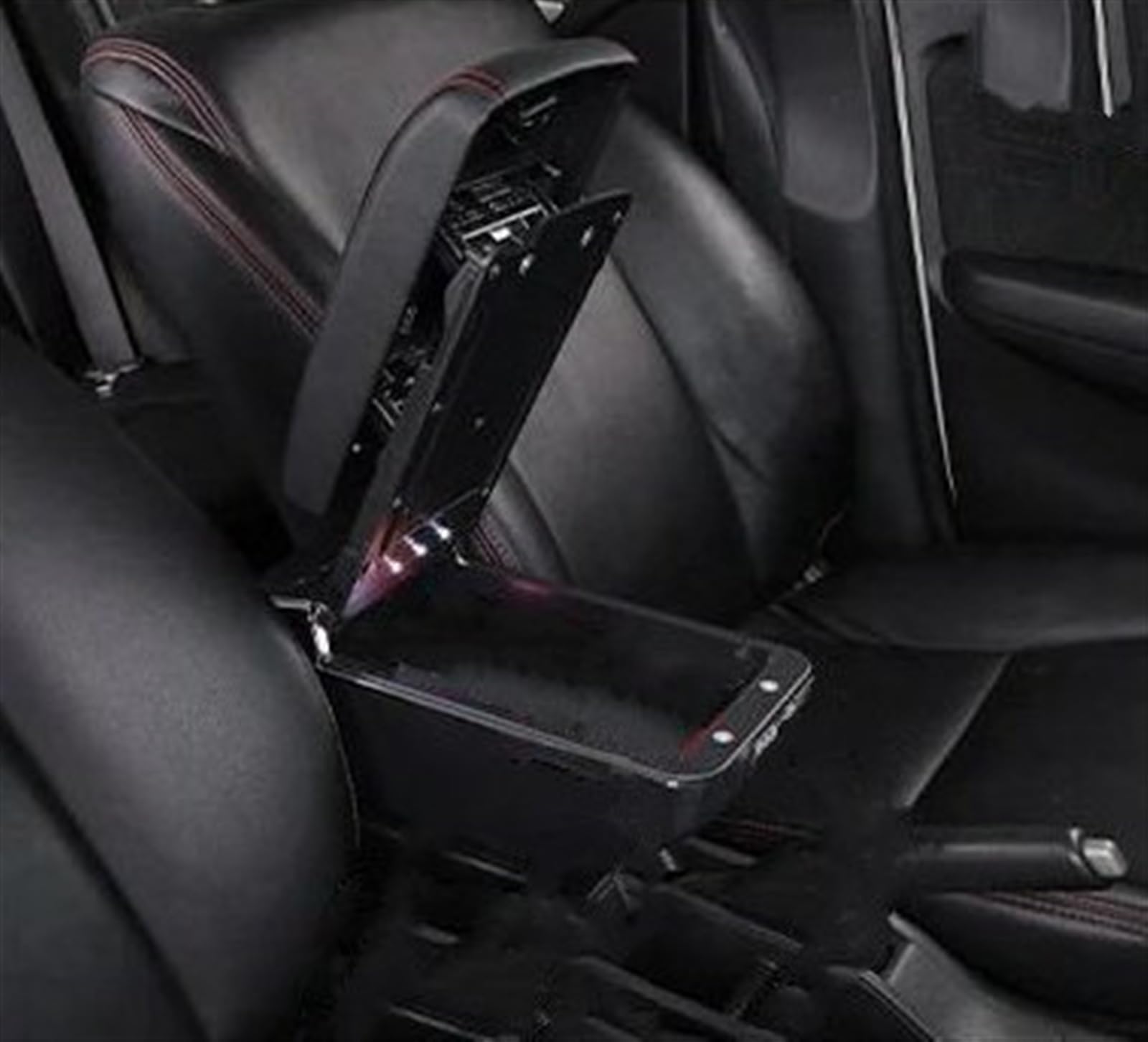 NMJLQW Storage Rack Car Center Console Storage Box Multifunctional Armrest Storage Box Interior Accessories For Picanto 3X-Line(C Black Red)